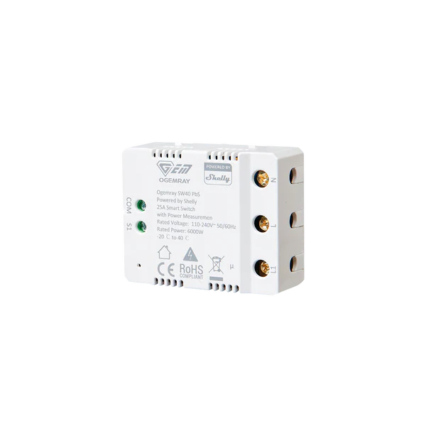 Shelly Ogemray 25A Smart WiFi Relay Switch