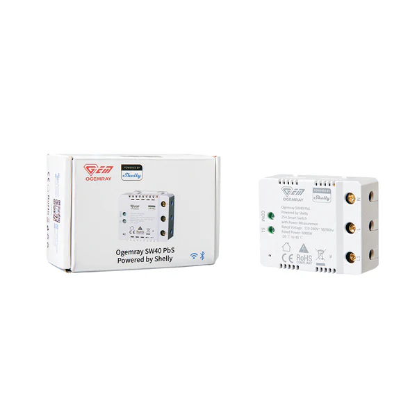 Shelly Ogemray 25A Smart WiFi Relay Switch